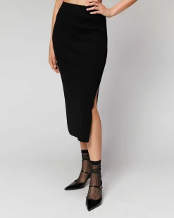 Jupe Mi-Longue A Cotes Fendue*FROM FUTURE New