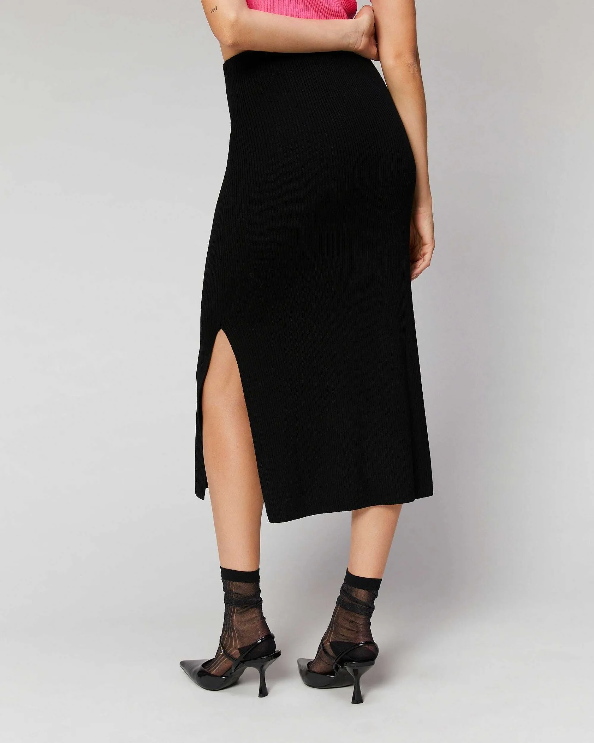 Jupe Mi-Longue A Cotes Fendue*FROM FUTURE New