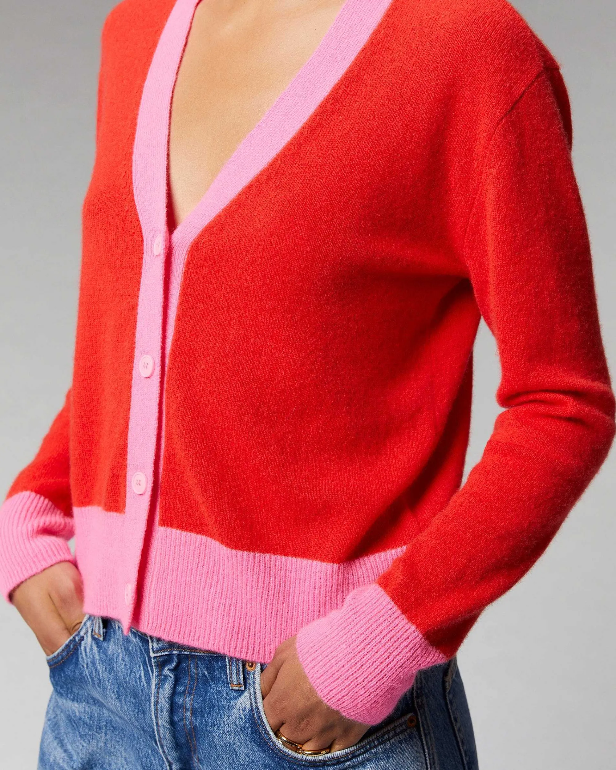 Pull Cardigan Bicolore Leger*FROM FUTURE Discount