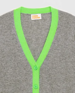 Pull Cardigan Bicolore Leger*FROM FUTURE Clearance