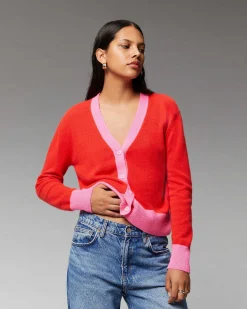 Pull Cardigan Bicolore Leger*FROM FUTURE Online