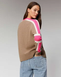 Pull Cardigan Manches Tricolore Leger*FROM FUTURE Best