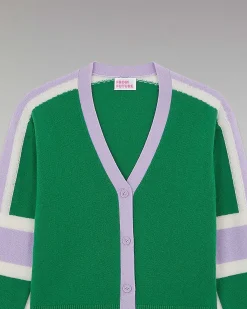 Pull Cardigan Manches Tricolore Leger*FROM FUTURE Hot