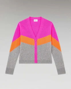 Pull Cardigan Tricolore Leger*FROM FUTURE Best
