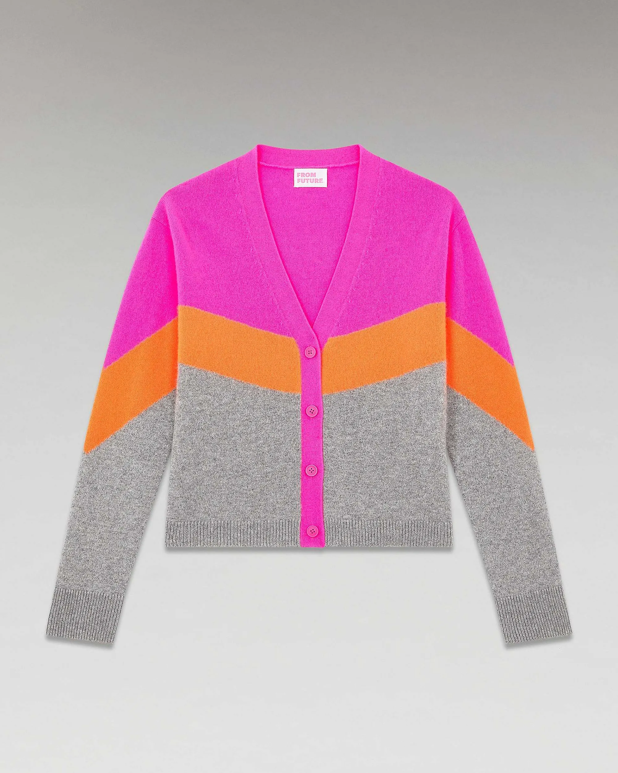 Pull Cardigan Tricolore Leger*FROM FUTURE Best