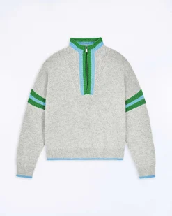 Pull Col Camionneur Bord-Cotes Tricot Ajoure*FROM FUTURE