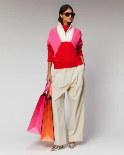 Pull Col Camionneur Tricolore*FROM FUTURE