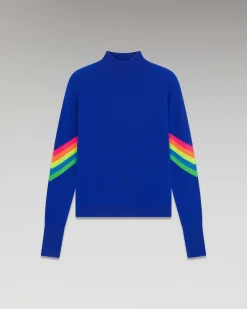 Pull Col Montant Bandes Manches Multico Leger*FROM FUTURE Hot