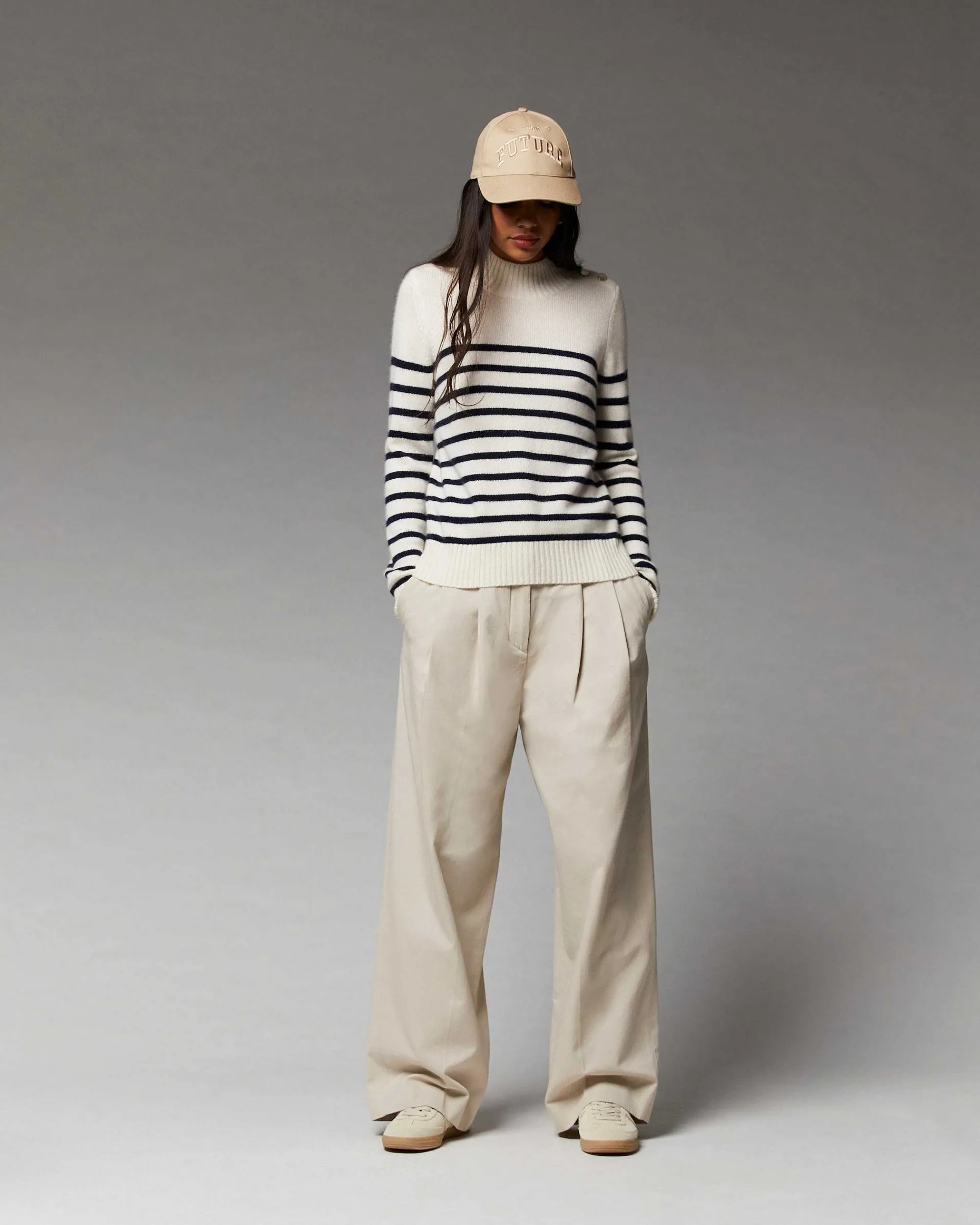 Pull Col Montant Mariniere A Boutons*FROM FUTURE Outlet