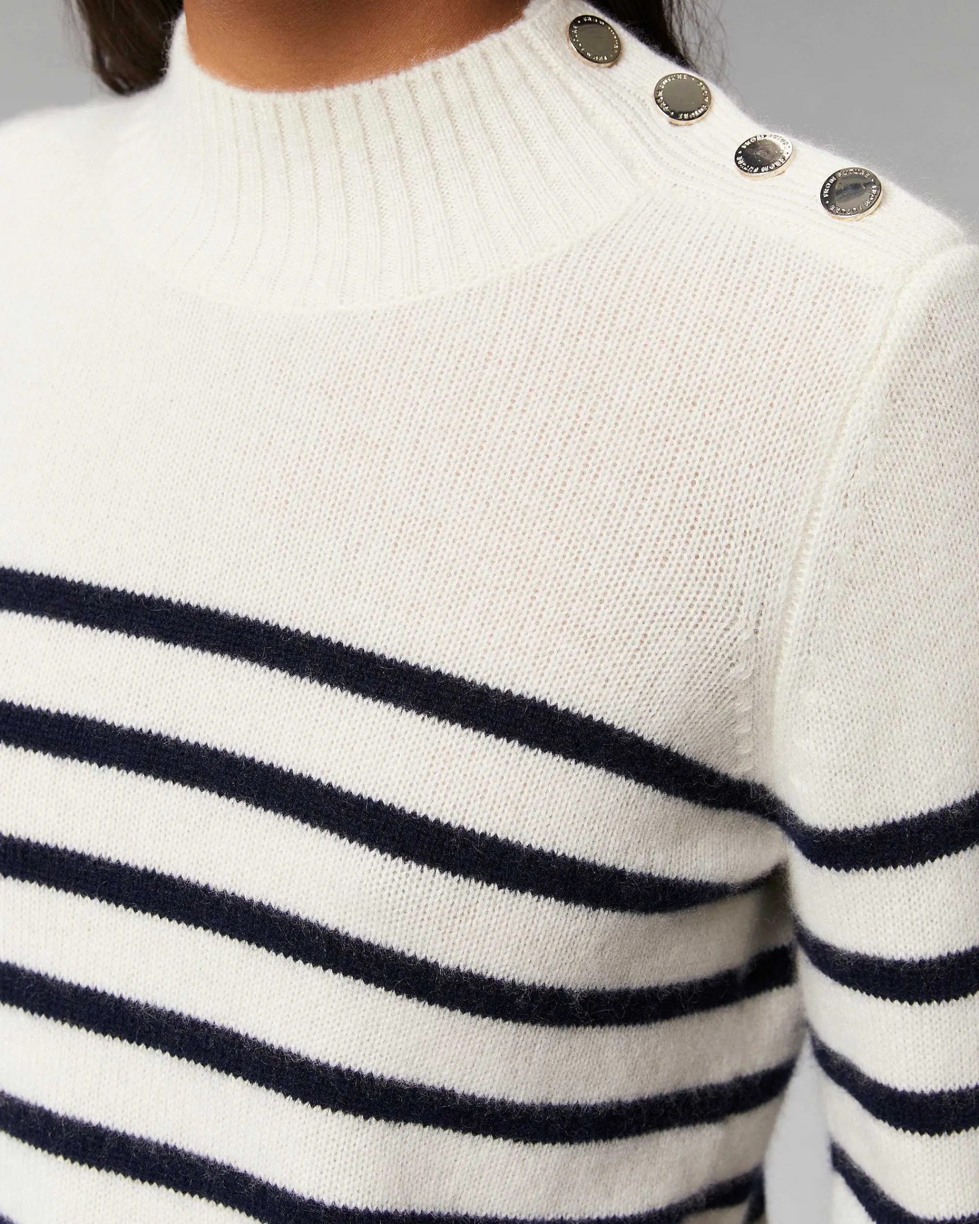 Pull Col Montant Mariniere A Boutons*FROM FUTURE Outlet