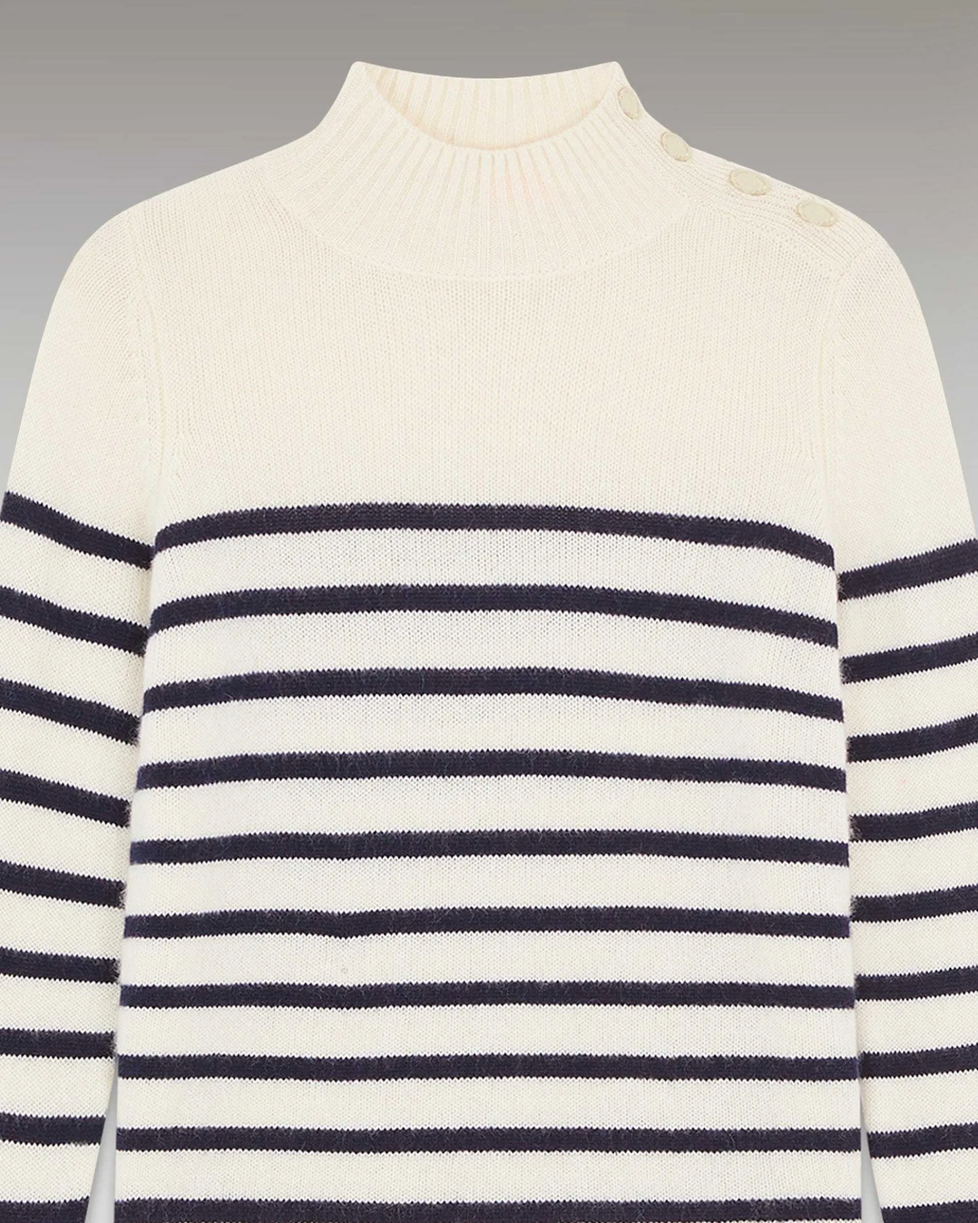 Pull Col Montant Mariniere A Boutons*FROM FUTURE Outlet