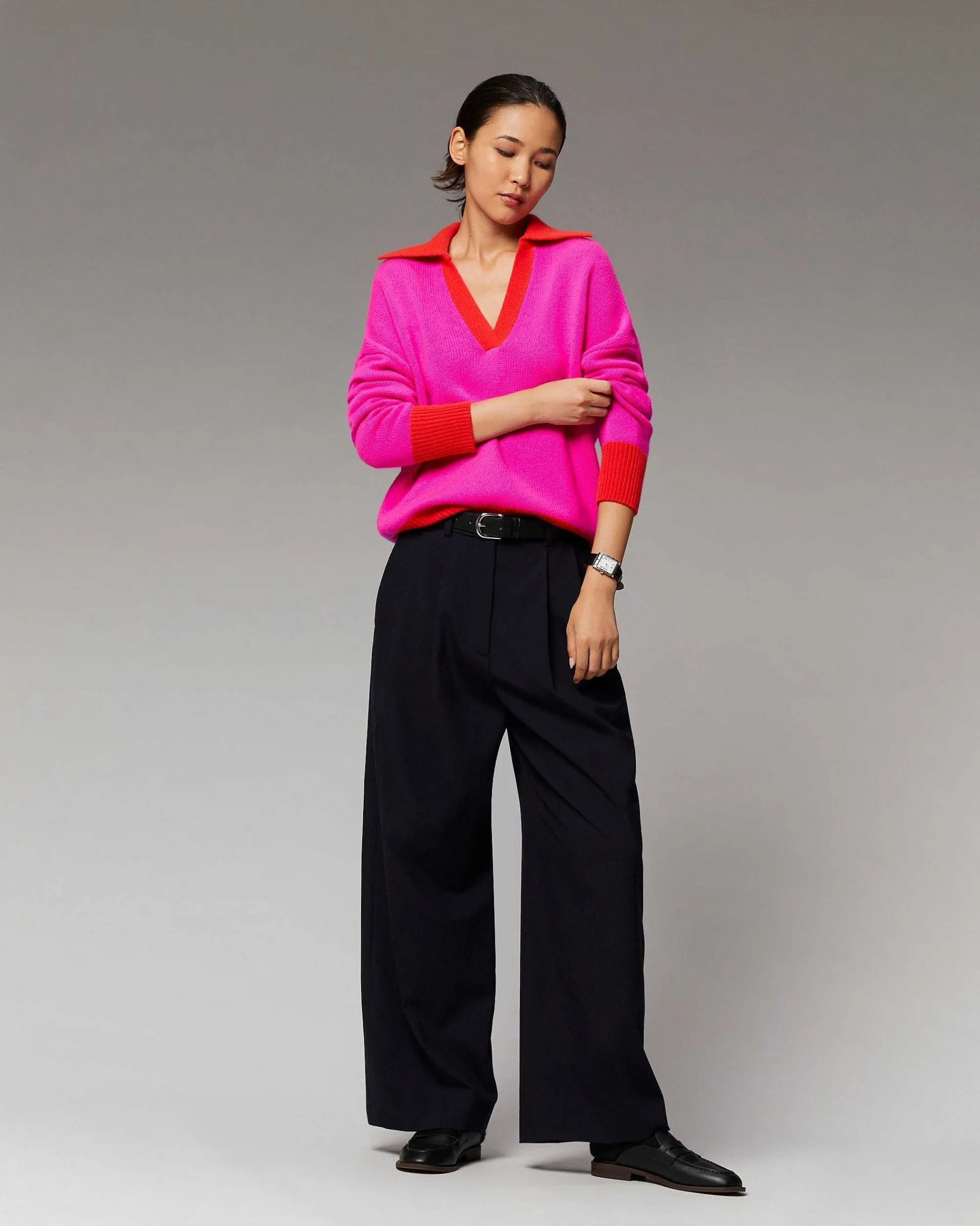 Pull Col Polo Oversize Bicolore*FROM FUTURE Best