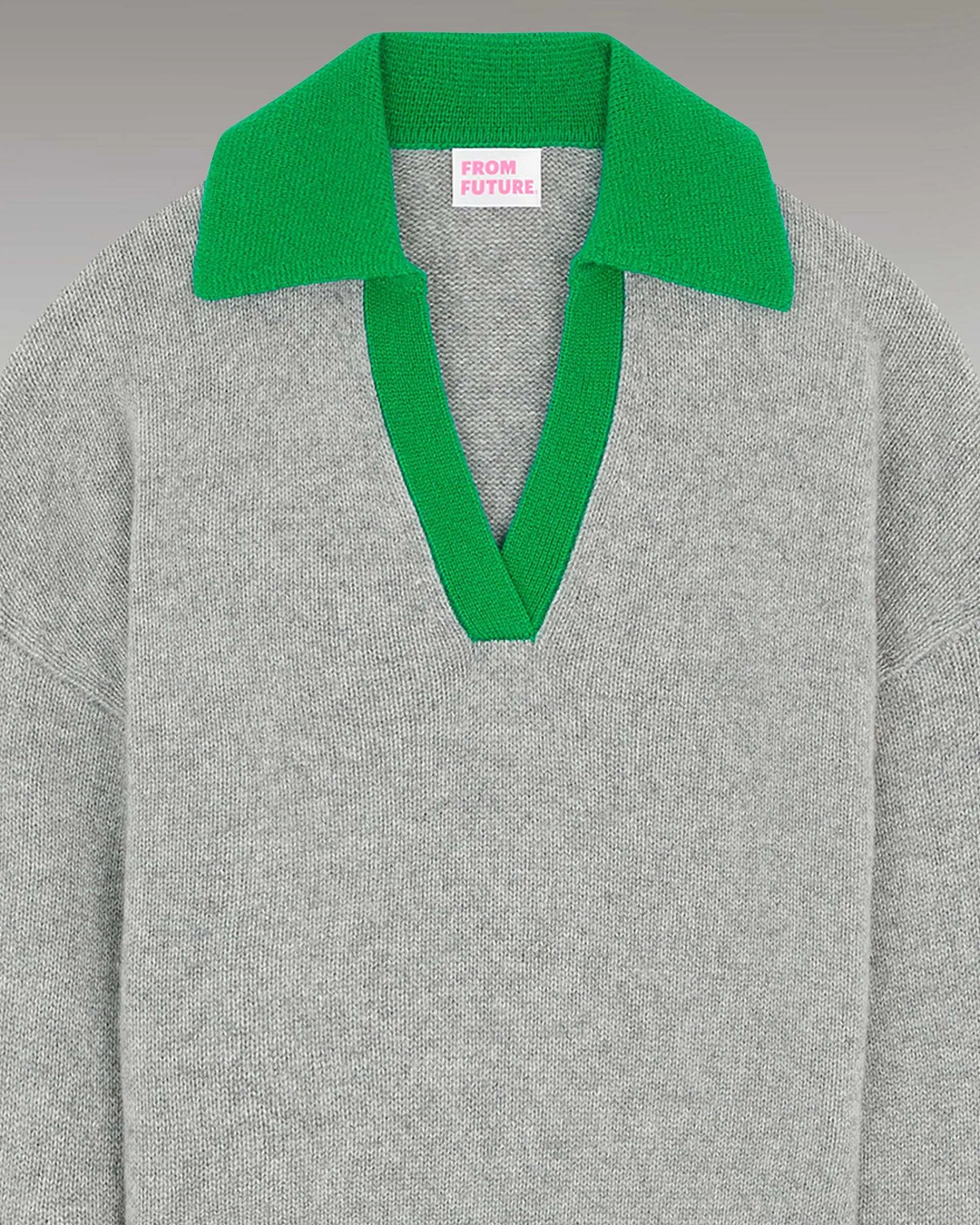 Pull Col Polo Oversize Bicolore*FROM FUTURE Best