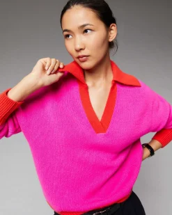 Pull Col Polo Oversize Bicolore*FROM FUTURE Best