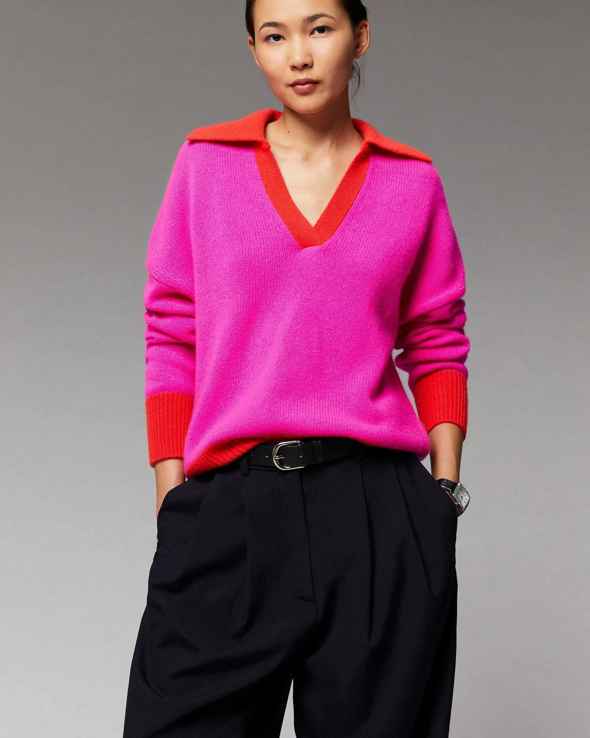 Pull Col Polo Oversize Bicolore*FROM FUTURE Best