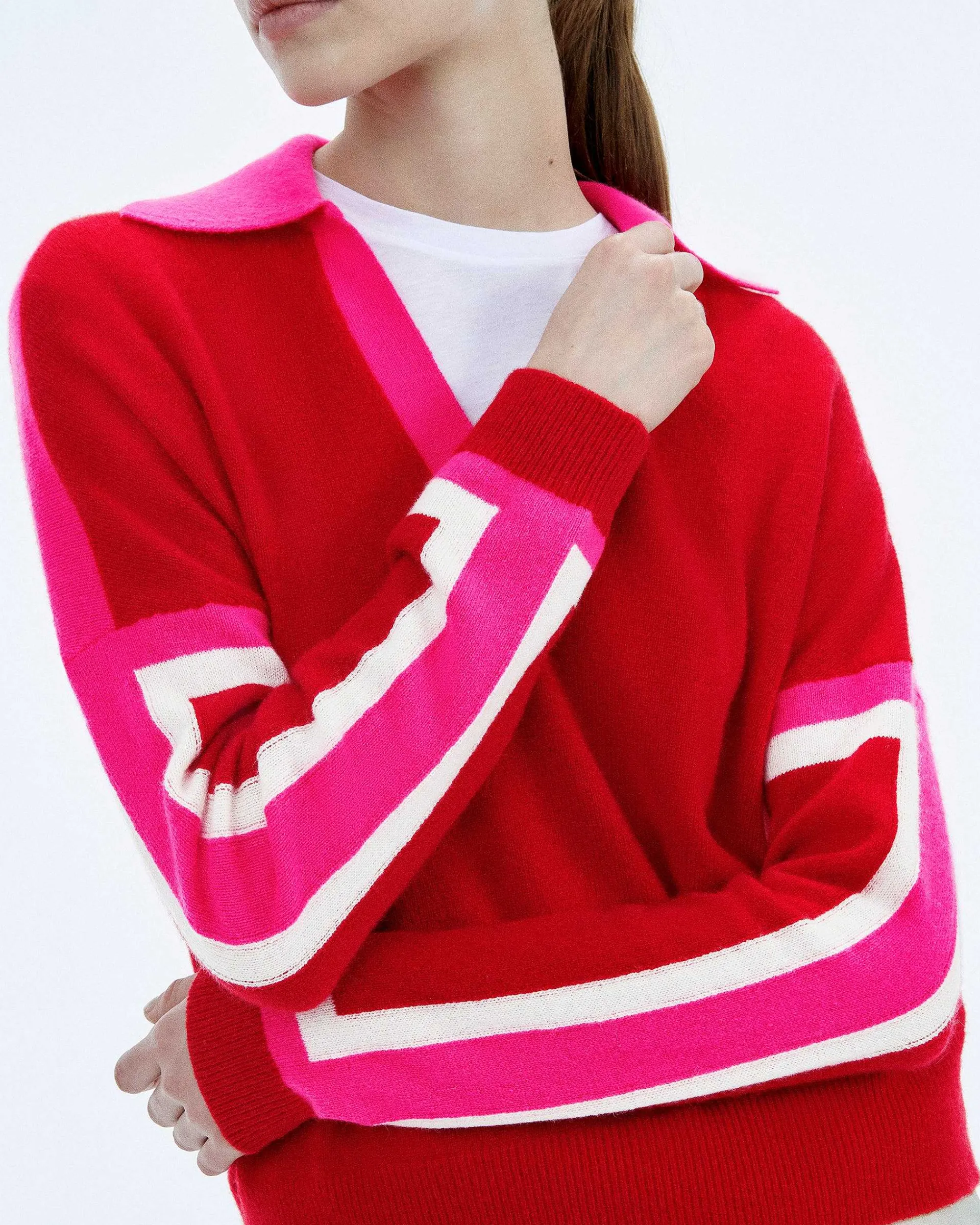 Pull Col Polo Tricolore*FROM FUTURE Sale