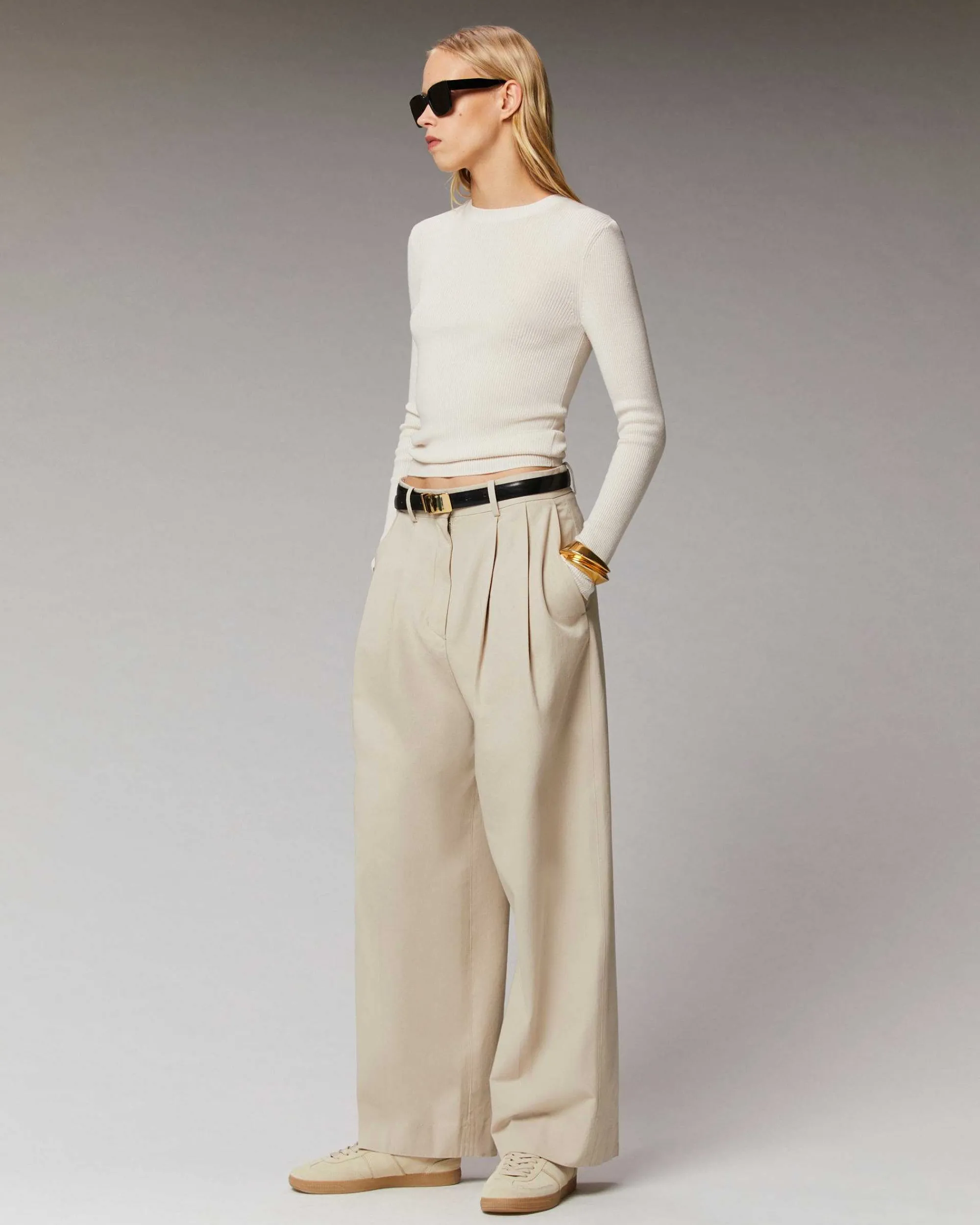 Pull Col Rond A Cotes*FROM FUTURE Outlet