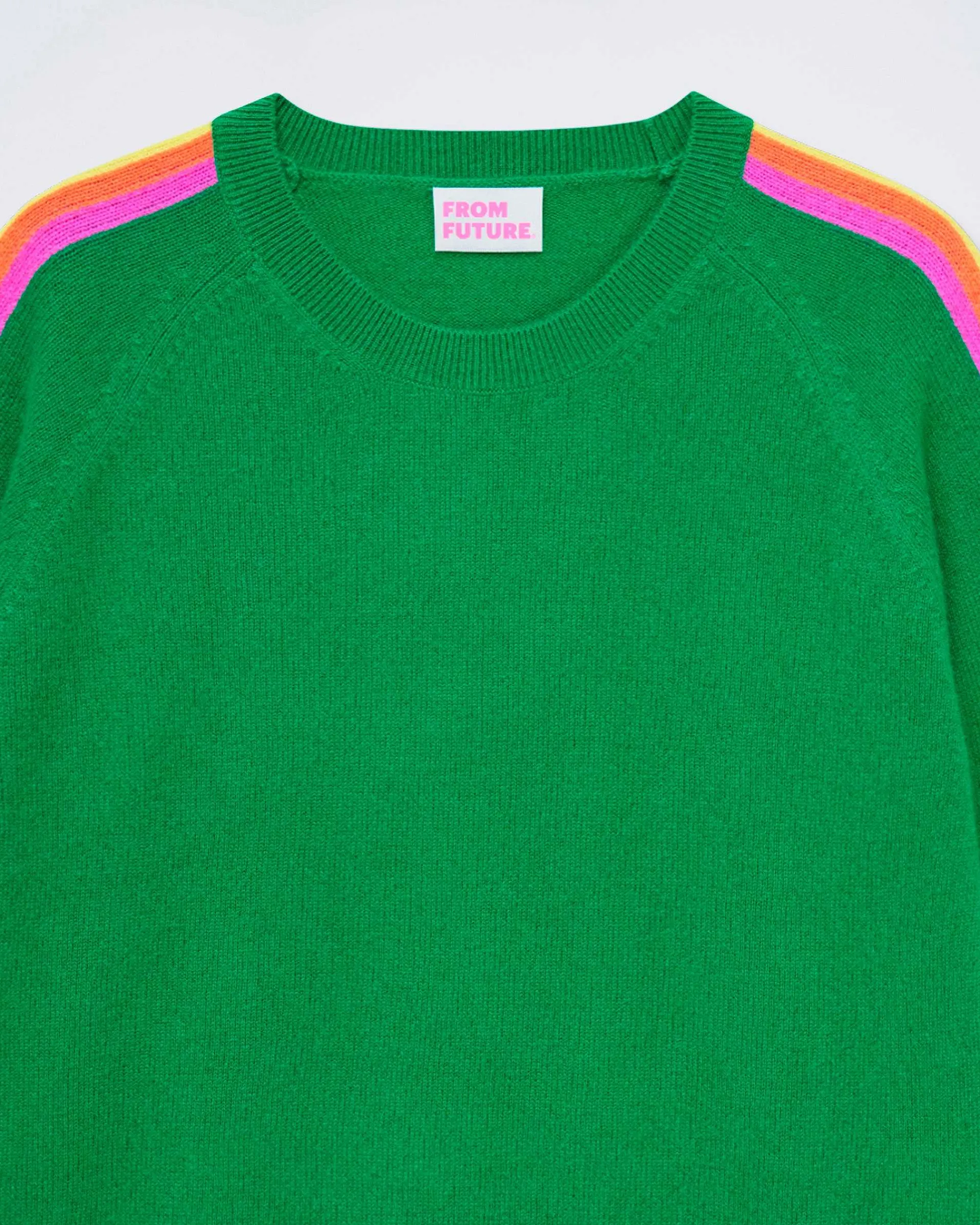 Pull Col Rond Bande Multicolore Aux Manches*FROM FUTURE Hot