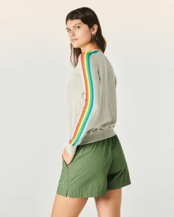 Pull Col Rond Bande Multicolore Aux Manches*FROM FUTURE Outlet