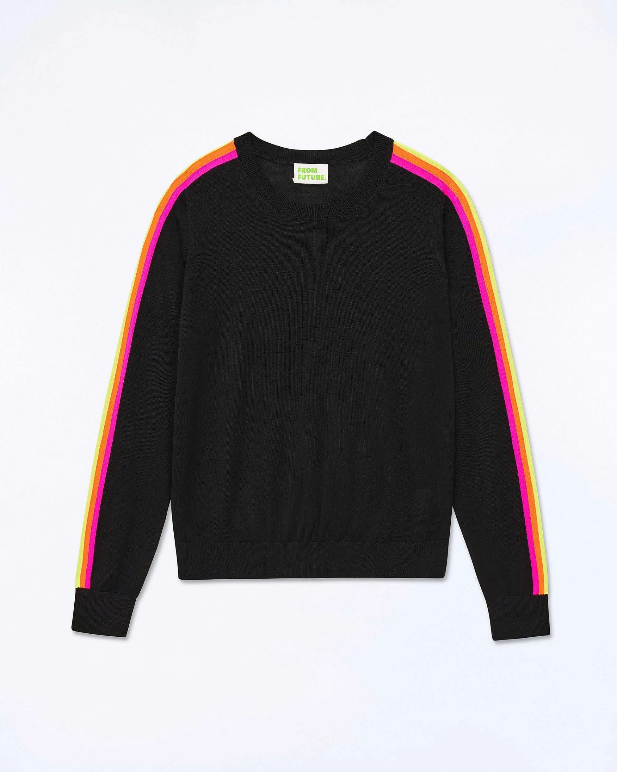 Pull Col Rond Bande Multicolore Aux Manches*FROM FUTURE Best