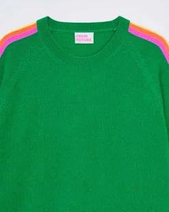 Pull Col Rond Bande Multicolore Aux Manches*FROM FUTURE Discount