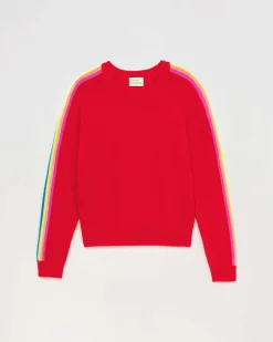 Pull Col Rond Bandes Manches Multicolore*FROM FUTURE Sale