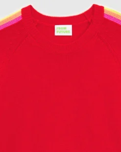 Pull Col Rond Bandes Manches Multicolore*FROM FUTURE Sale