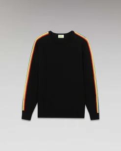 Pull Col Rond Bandes Manches Multicolore*FROM FUTURE Clearance