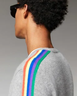 Pull Col Rond Bandes Manches Multicolore*FROM FUTURE Clearance