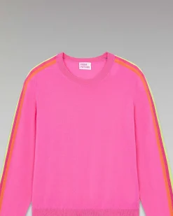 Pull Col Rond Bandes Manches Multico*FROM FUTURE New