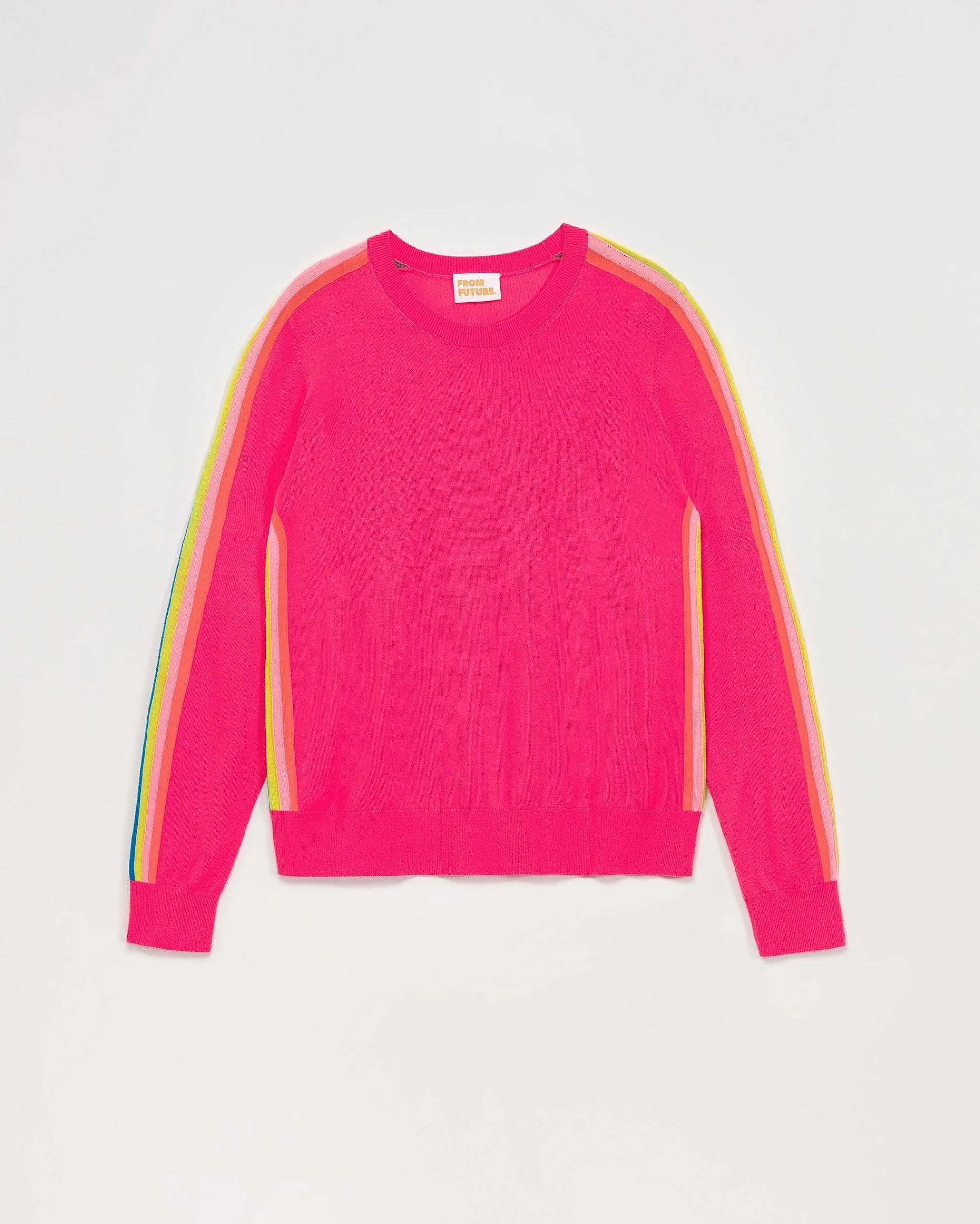 Pull Col Rond Bandes Manches Multicolore*FROM FUTURE Outlet