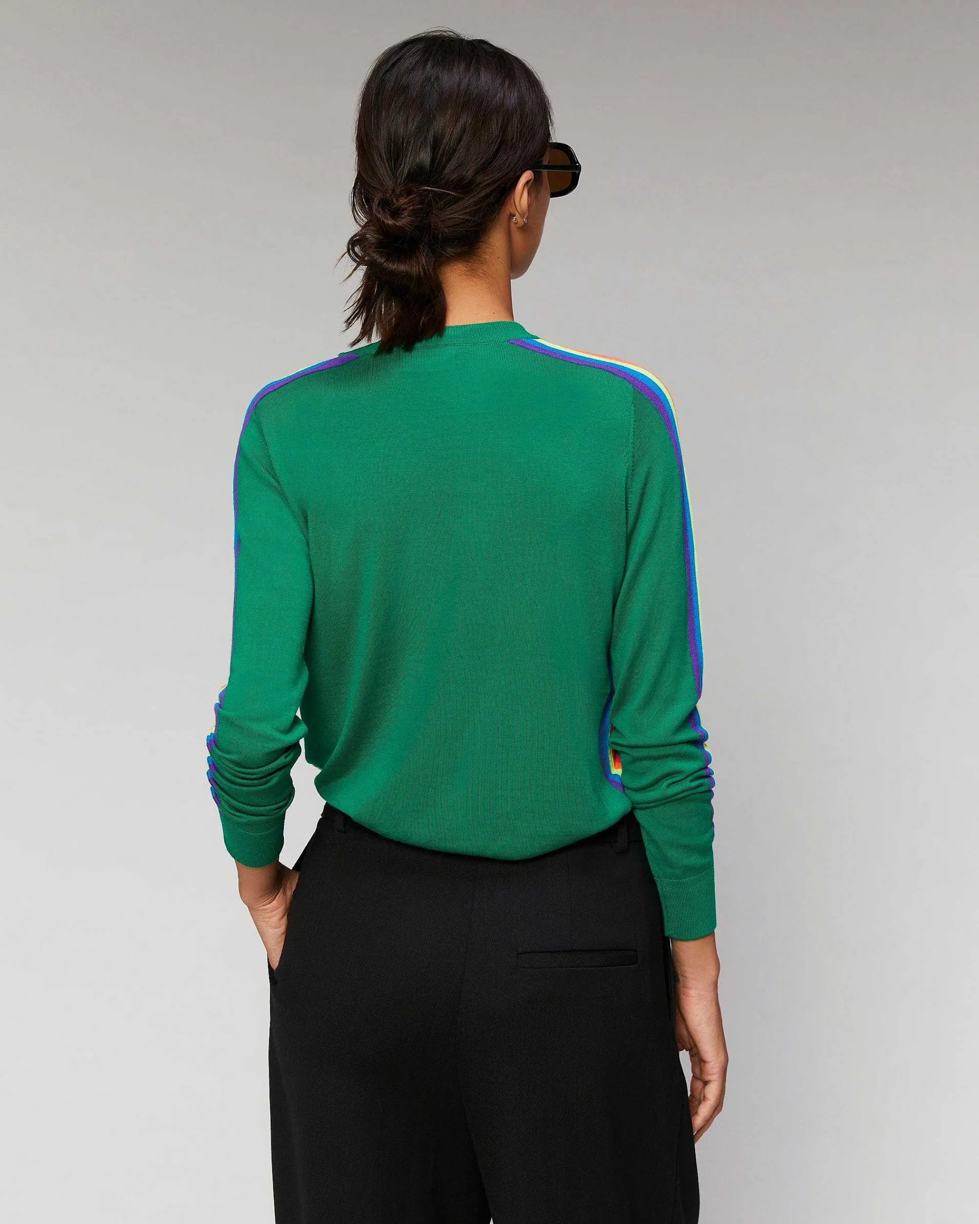 Pull Col Rond Bandes Manches Multicolore*FROM FUTURE Outlet