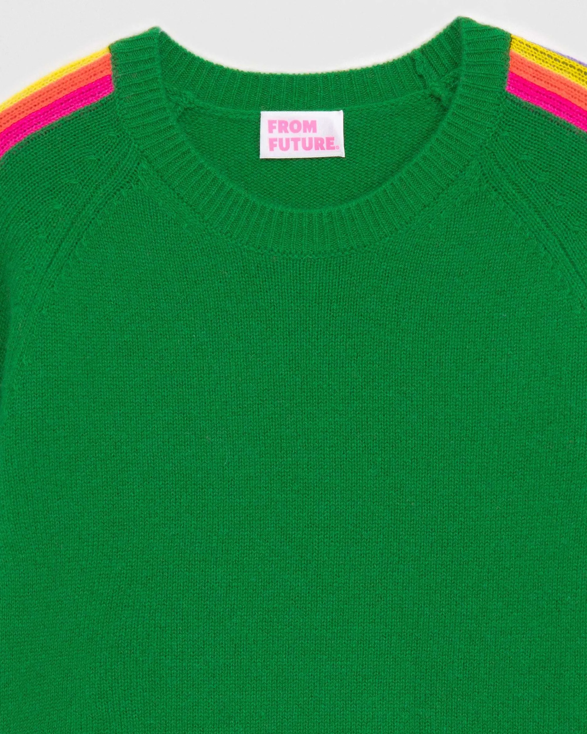 Pull Col Rond Bandes Manches Multicolore*FROM FUTURE Sale