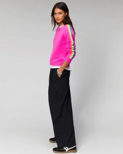 Pull Col Rond Bandes Manches Multicolore*FROM FUTURE Sale