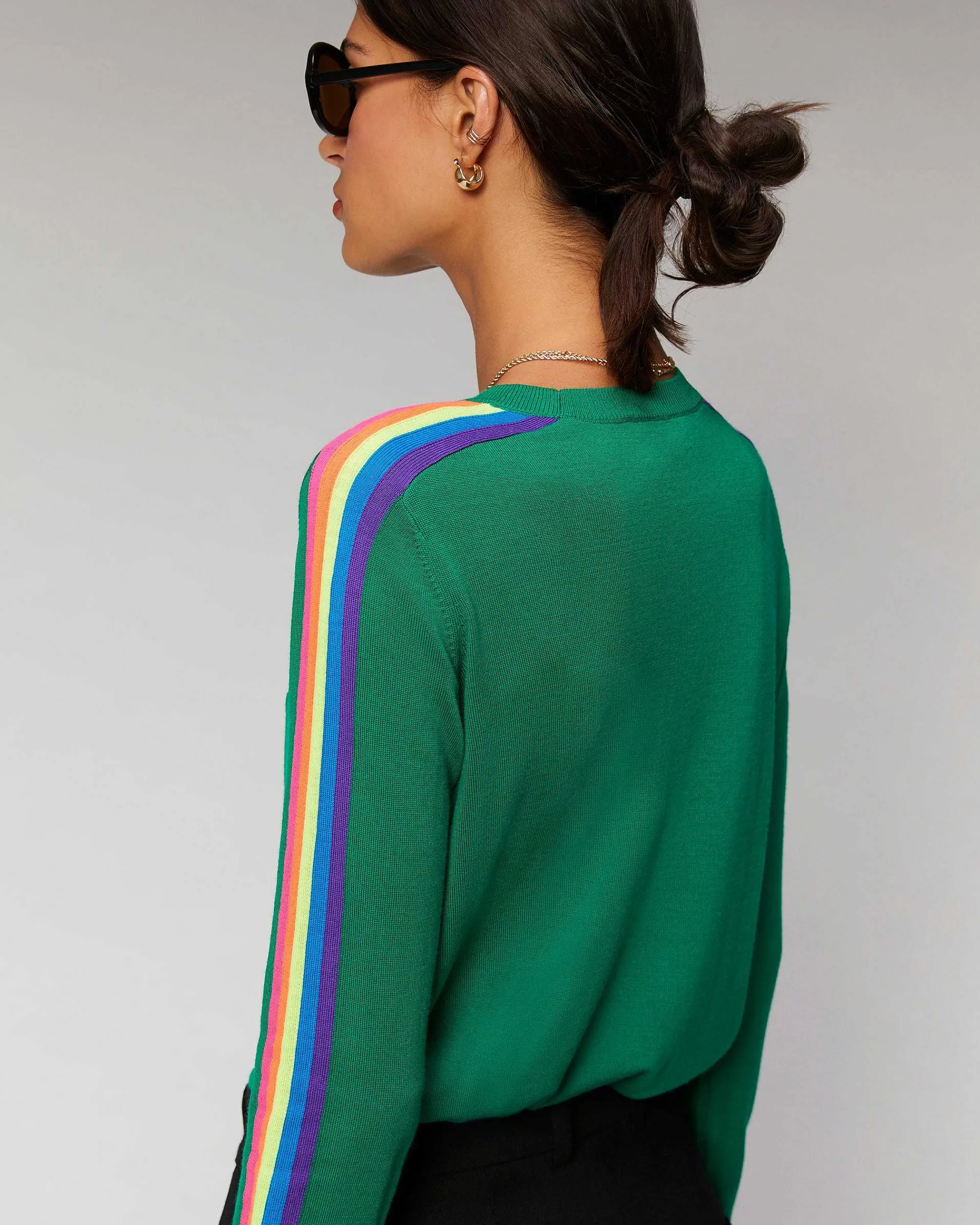 Pull Col Rond Bandes Manches Multico*FROM FUTURE Outlet