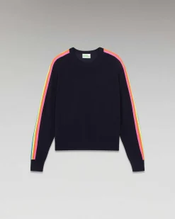 Pull Col Rond Bandes Manches Multico*FROM FUTURE Outlet