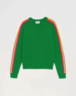 Pull Col Rond Bandes Manches Multicolore*FROM FUTURE