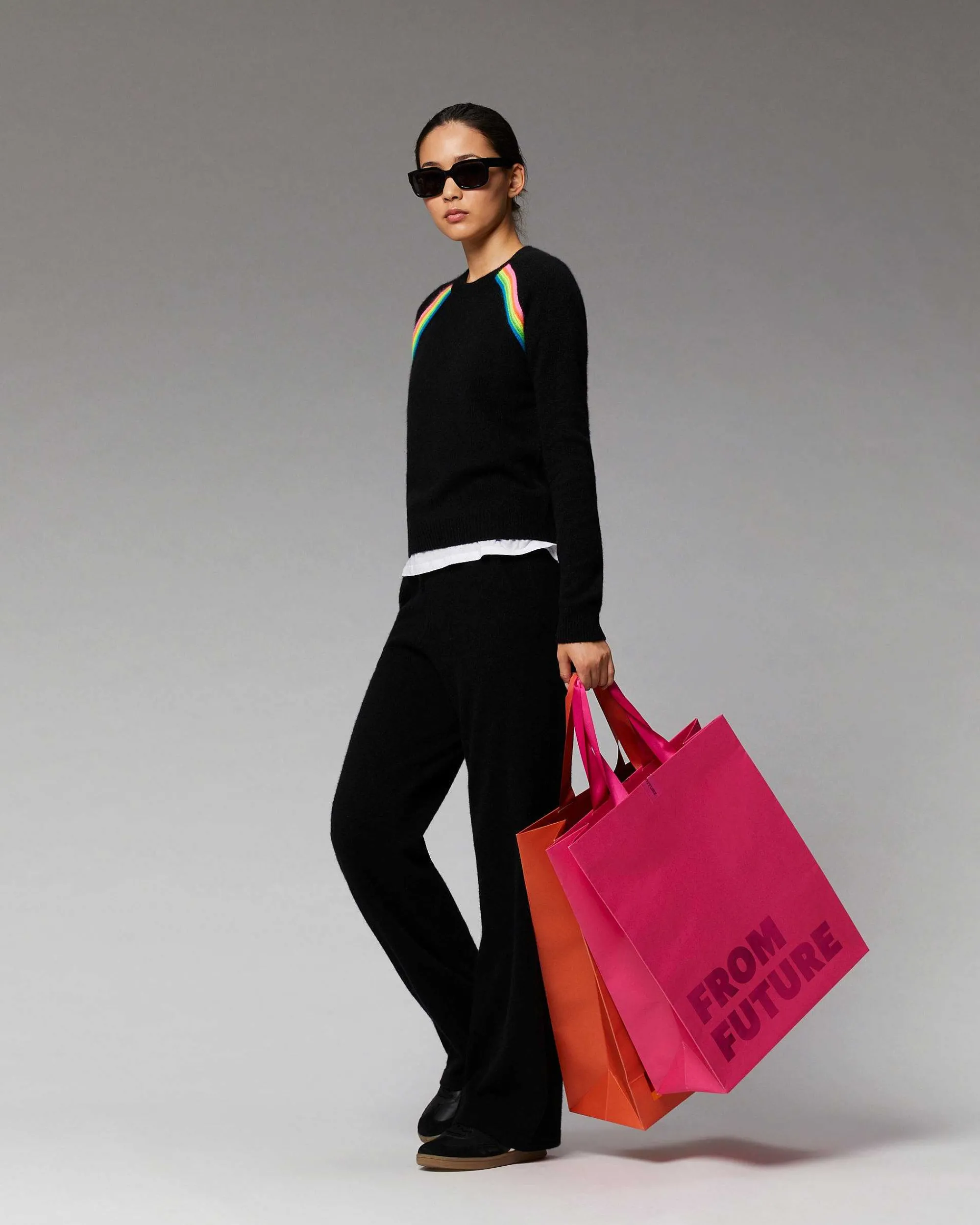 Pull Col Rond Bandes Multico Raglan*FROM FUTURE Clearance