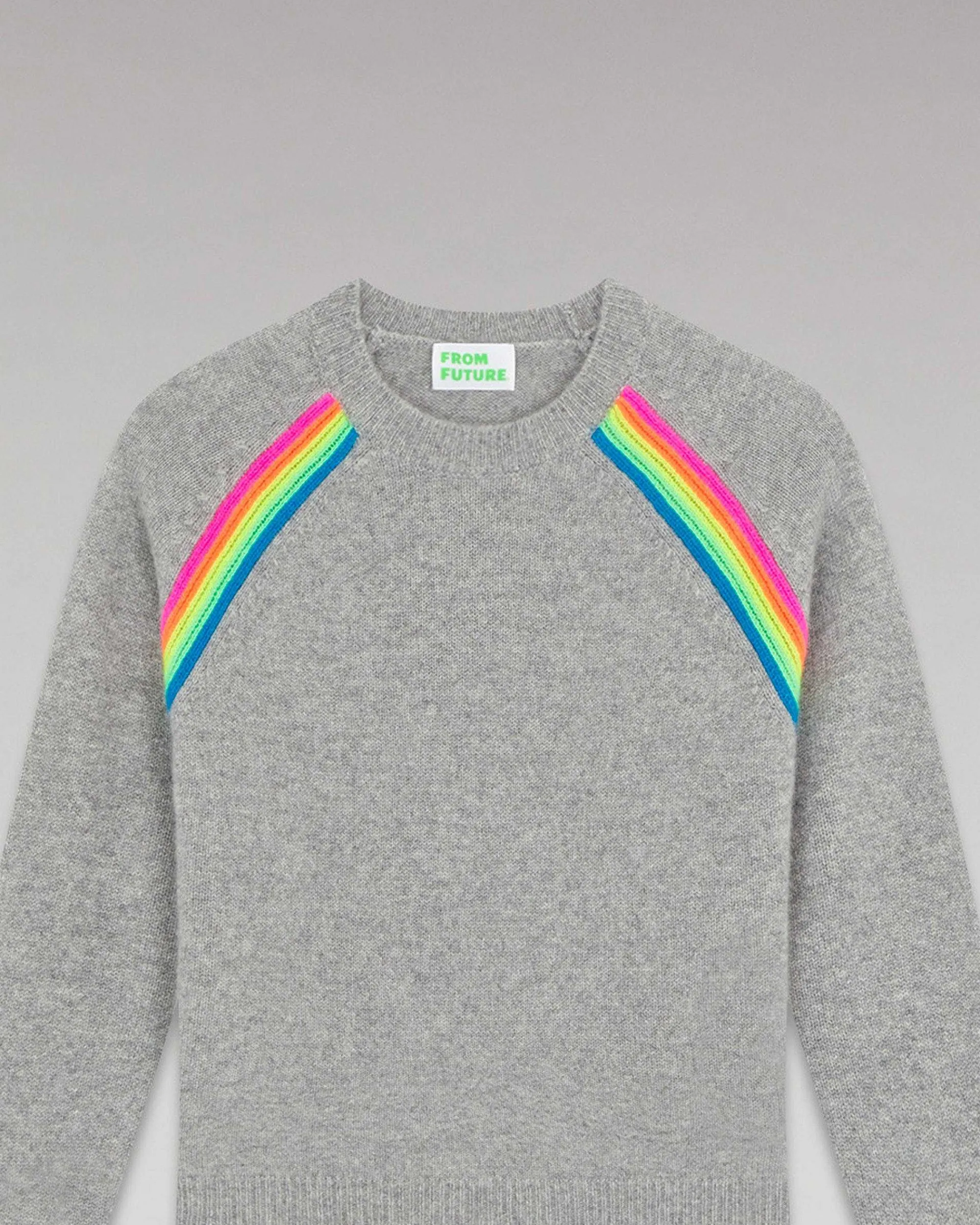 Pull Col Rond Bandes Multico Raglan*FROM FUTURE Clearance