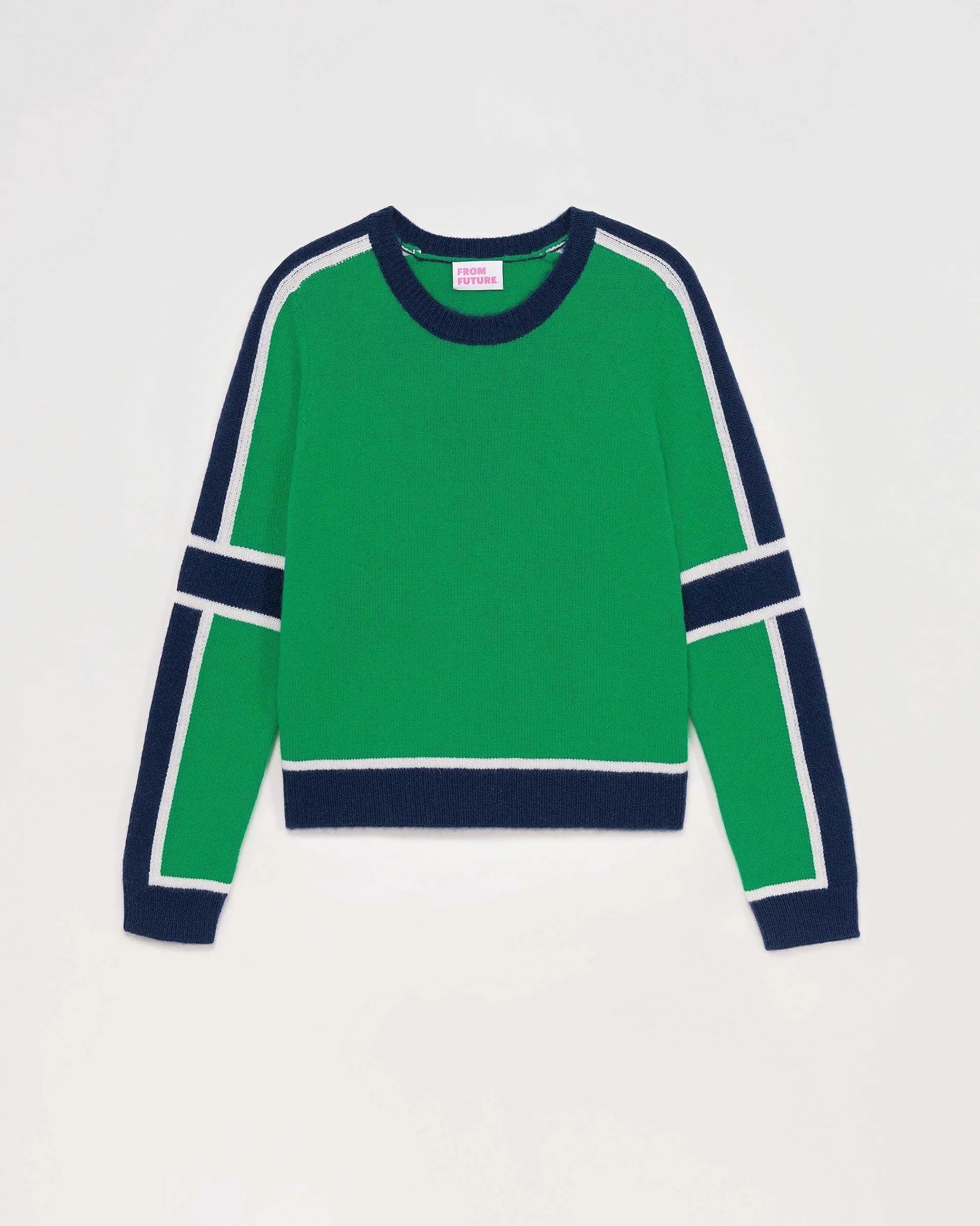 Pull Col Rond Bandes Tricolore*FROM FUTURE Online
