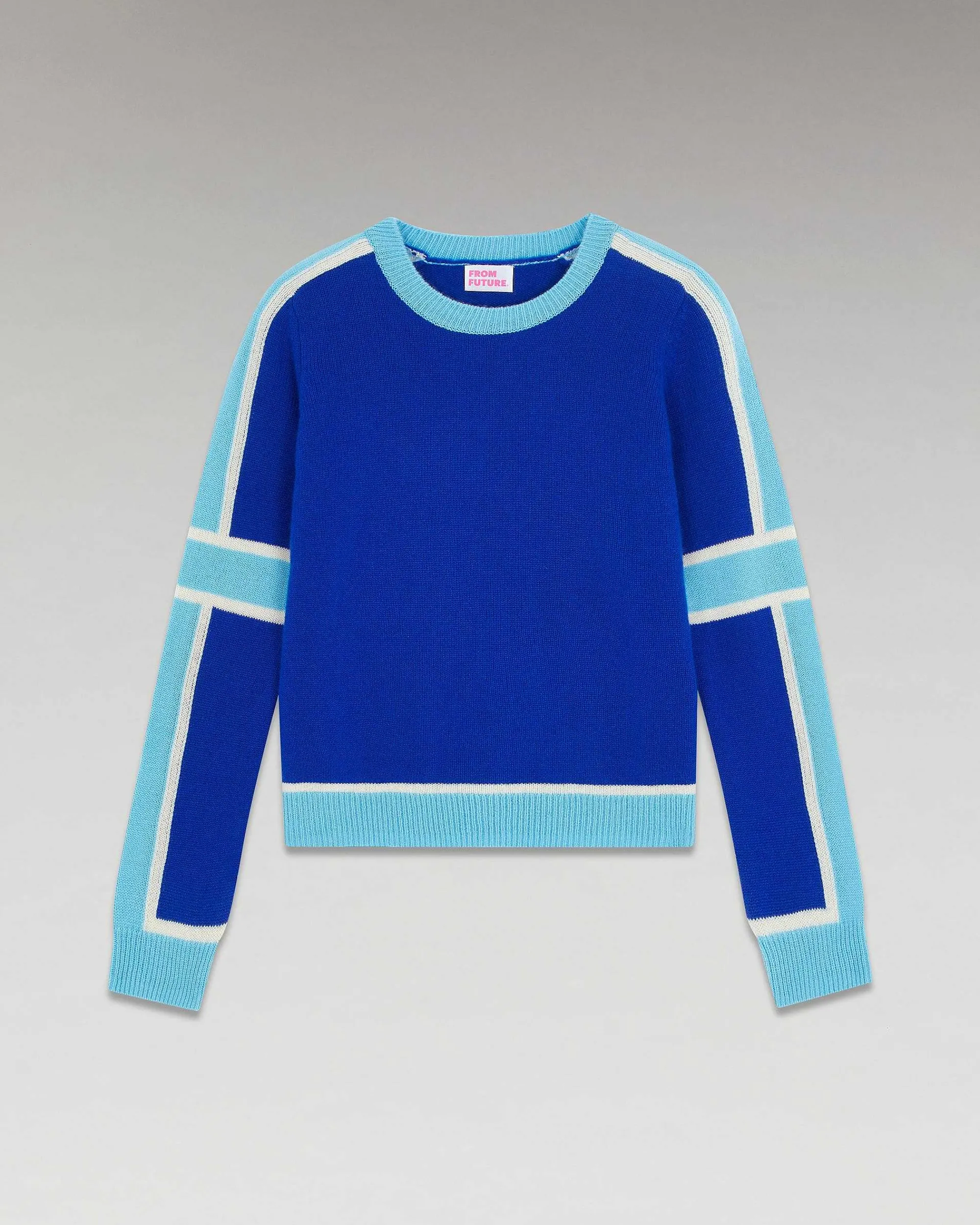 Pull Col Rond Bandes Tricolore*FROM FUTURE
