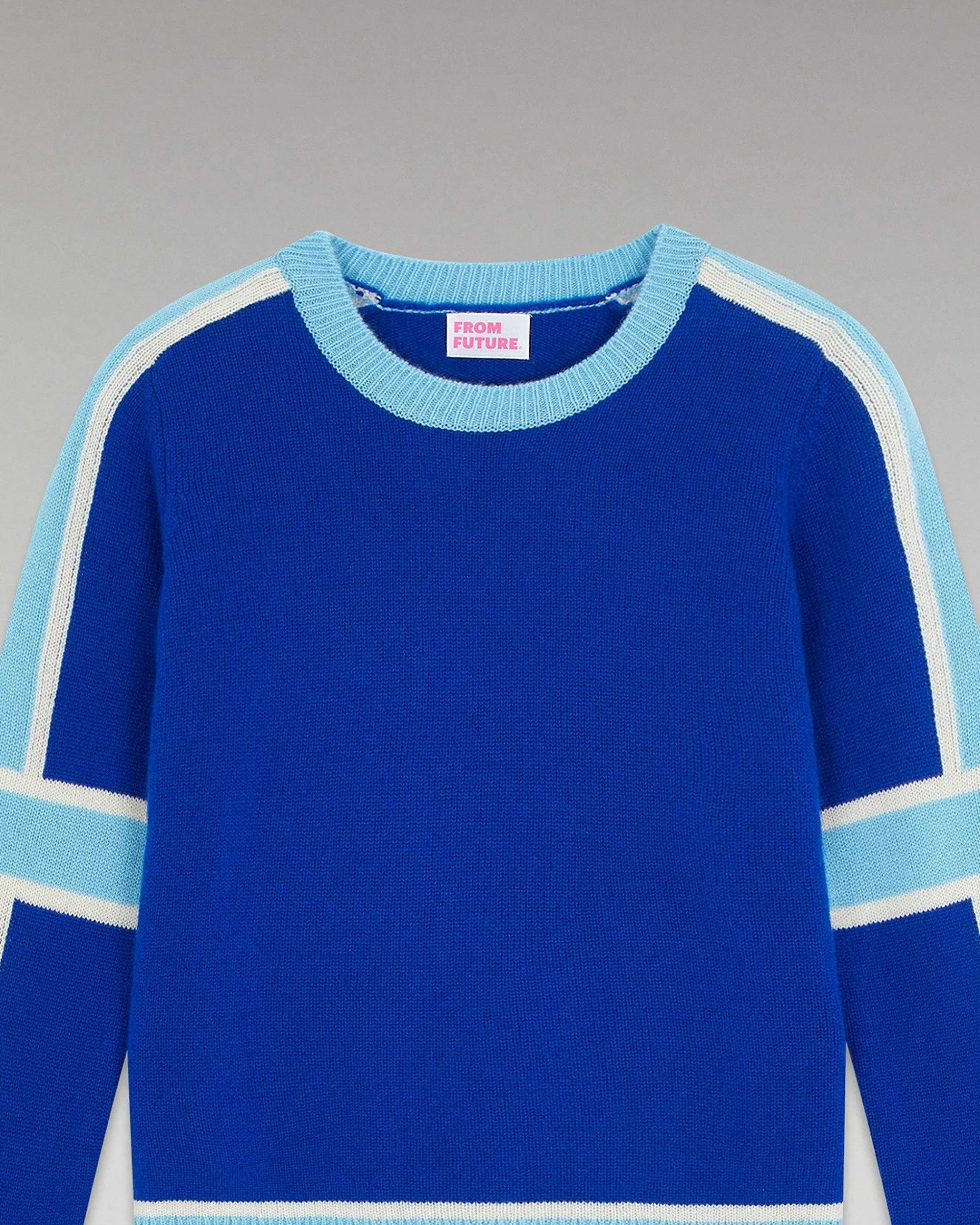 Pull Col Rond Bandes Tricolore*FROM FUTURE