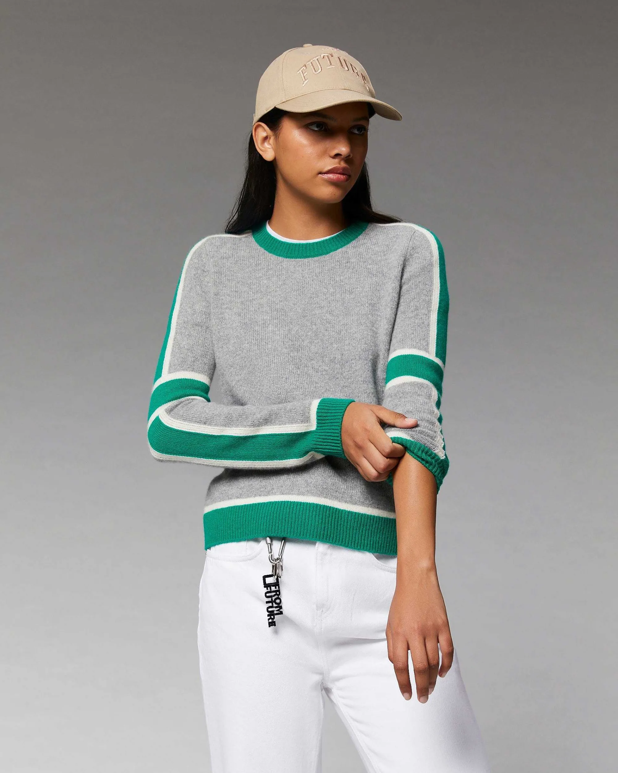 Pull Col Rond Bandes Tricolore*FROM FUTURE Best