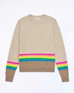 Pull Col Rond Bas A Bandes Multicolores*FROM FUTURE Discount