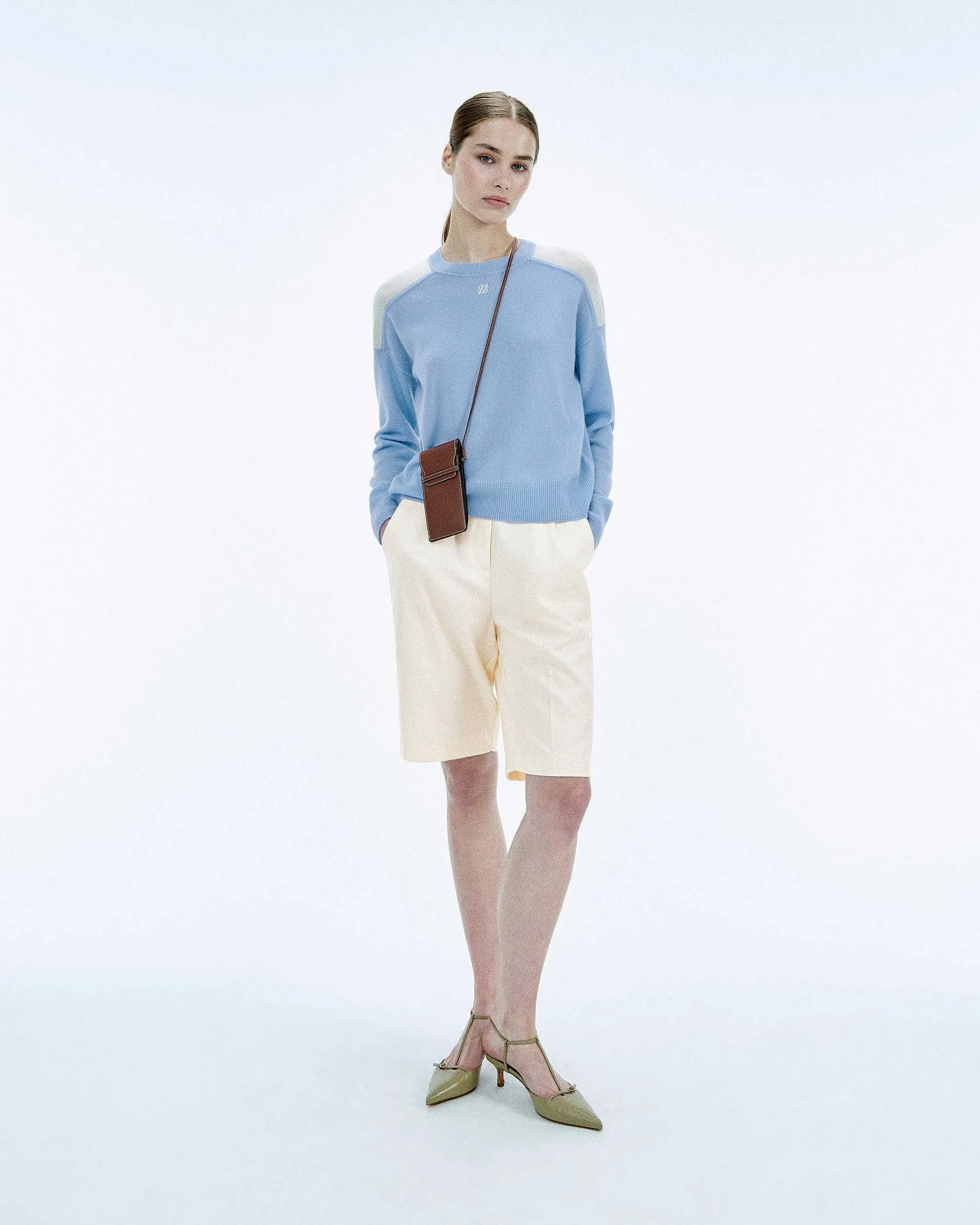 Pull Col Rond Bicolore Et Broderie*FROM FUTURE Sale