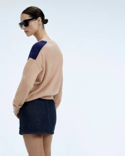 Pull Col Rond Bicolore Et Broderie*FROM FUTURE New