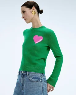 Pull Col Rond Coeur Broderie Future Light*FROM FUTURE