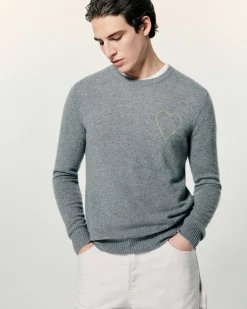 Pull Col Rond Coeur Brode*FROM FUTURE Online