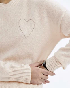 Pull Col Rond Coeur Brode*FROM FUTURE