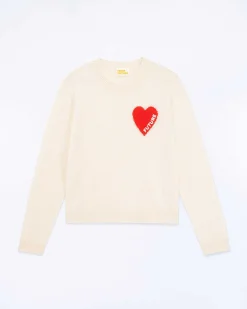 Pull Col Rond Coeur Broderie Future Light*FROM FUTURE Hot